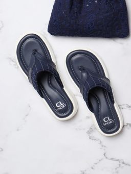 Carlton London - Solid Navy Blue Flipflops