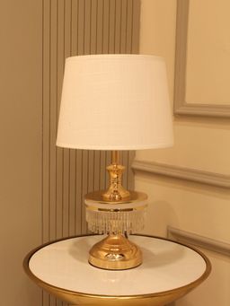 ELARE - Gold Table Lamp with Crystal Fringe