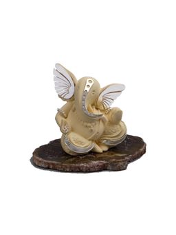 EL' UNIQUE - Ivory White Ganesha Idol