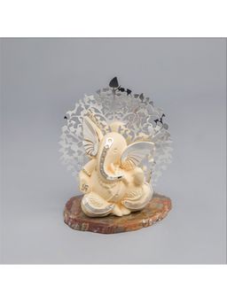EL' UNIQUE - Ivory Ganesha with Tree of Life Idol