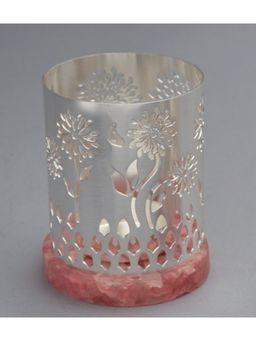 EL' UNIQUE - Pink Flower Cut Work Tea Light Holder