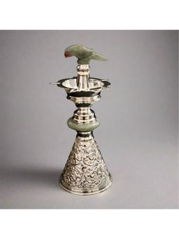 EL' UNIQUE - Silver Parrot Designed Samai & Diya