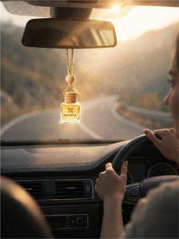 BIANCA - Beige Hanging Car Fragrance with Natural Oils