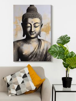 999Store - Monochrome Buddha Canvas Painting