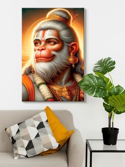 999Store - Divine Hanuman Canvas Painting