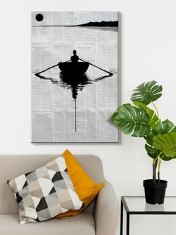 999Store - Minimalist Multi-Color Boat Painting