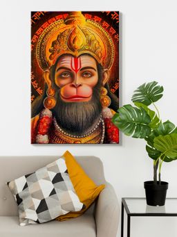 999Store - Lord Hanuman Portrait Canvas Painting