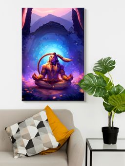 999Store - Hanuman Meditation Canvas Painting