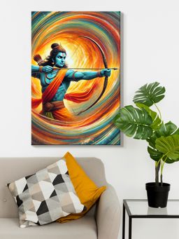 999Store - Lord Rama In Action Canvas Painting