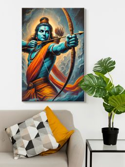999Store - Lord Rama with Bow Canvas Painting