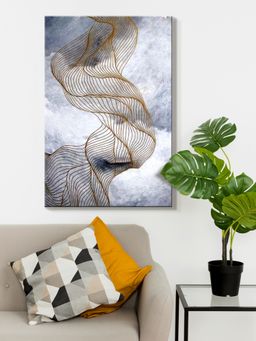 999Store - Modern Flowing Lines Canvas Painting