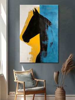 999Store - Abstract Horse Silhouette Canvas Wrapped Painting