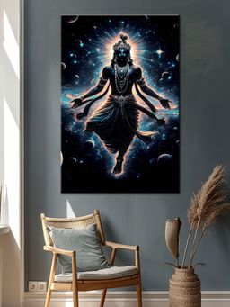 999Store - Mystical Cosmic Krishna Canvas-Wrapped Painting