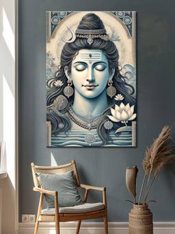 999Store - Shiva Tranquil Meditation Canvas-Wrapped Painting