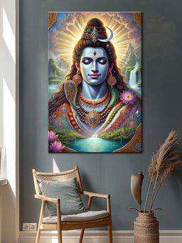 999Store - Lord Shiva Radiant Aura Canvas-Wrapped Painting