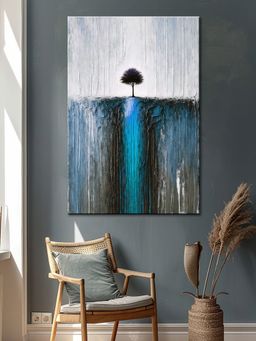 999Store - Lone Tree Abstract Landscape Canvas-Wrapped Painting