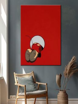 999Store - Abstract Red Canvas-Wrapped Painting