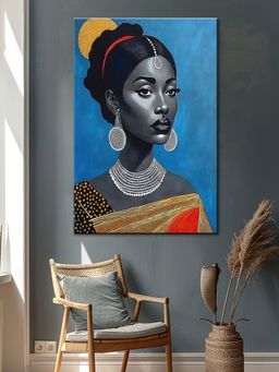 999Store - Classic Black & White Portrait Canvas-Wrapped Painting