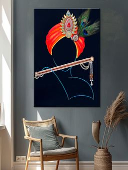 999Store - Krishna Inspired Canvas-Wrapped Abstract Art Painting