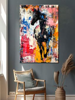 999Store - Running Horse Canvas-Wrapped Painting