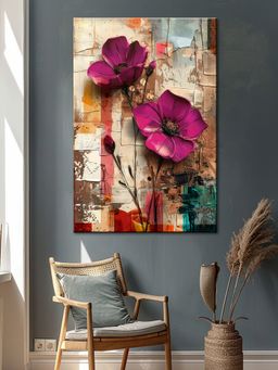 999Store - Contemporary Poppies Canvas-Wrapped Painting