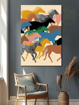 999Store - Running Horses Canvas-Wrapped Painting