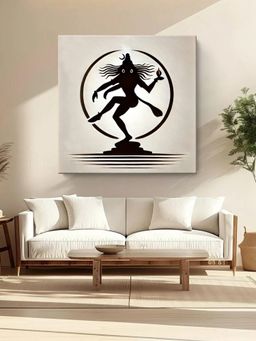 999Store - Minimalist Silhouette of Nataraja In Cosmic Dance Painting