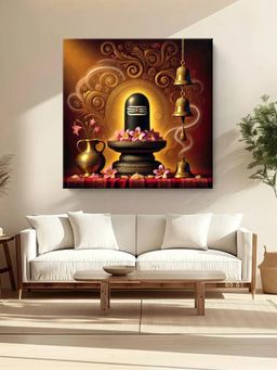 999Store - Shivalinga Puja Canvas Painting