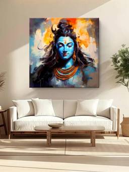 999Store - Abstract Shiva Canvas Painting