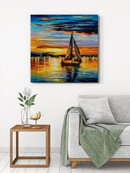 999Store - Nautical Art Sunset Sailing Painting