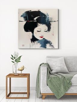 999Store - Geisha Portrait Japanese Art Minimalist Painting