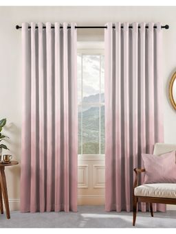 CASABLEU - Kivo Pink Polyester Blackout Curtains (Pack of 2)