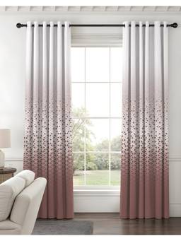 NEFERTITI HOME - Nexus Geometric Brown Whiteout Curtains (Pack of 2)