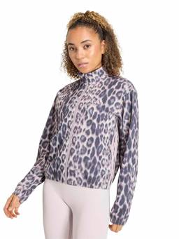 adidas - Women Purple Essentials Leopard Climacool Training Track Jacket
