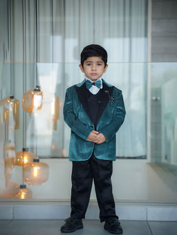 devils n angels - Green Blazer, Shirt, Pant with Waistcoats (Set of 7)