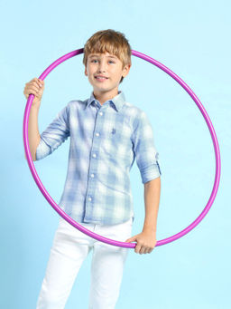 U.S. POLO ASSN. - Kids Checks Blue Shirt