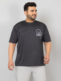 CHKOKKO - Men Plus Size Printed Gym T-Shirt