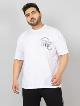 CHKOKKO - Men Plus Size Printed Gym T-Shirt