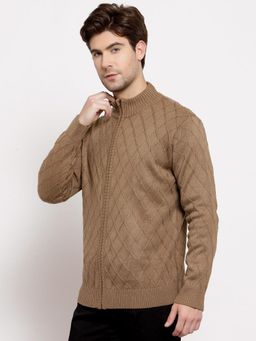 Style Quotient - Men Tan Solid Sweater