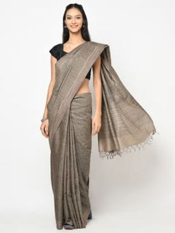 Fabindia - Tussar Cotton Hand Block Print Sari