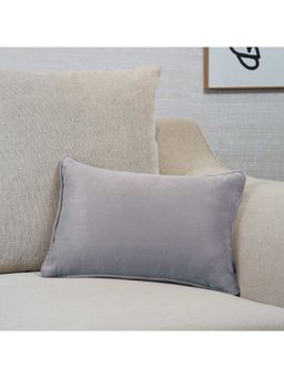 HomeTown - Nora Shades Suede Reversible Solid Cushion Cover 30 x 45 Cm in Grey Colour