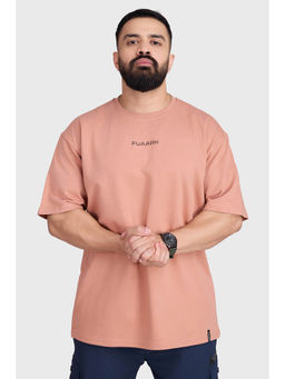 FUAARK - Beige Element Oversized Sports and Gym T-Shirt for Men