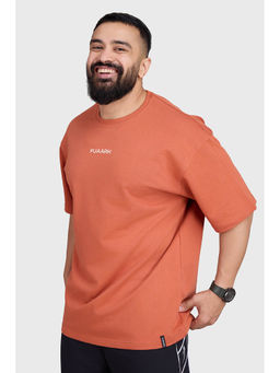 FUAARK - Orange Element Oversized Sports and Gym T-Shirt for Men