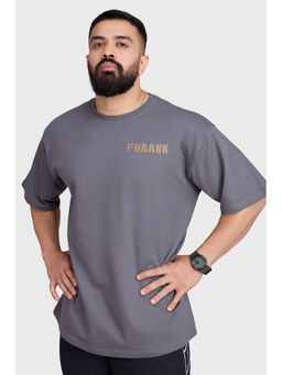 FUAARK - Grey Rage Oversized Sports and Gym T-Shirt for Men