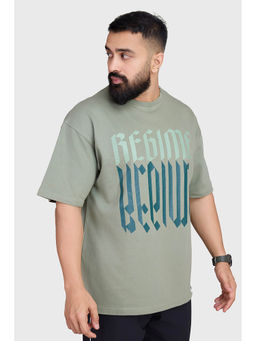 FUAARK - Green Regime Oversized Sports and Gym T-Shirt for Men
