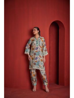 NEERU'S - Sea Multi Color Casual Kurta with Salwar (Set of 2)