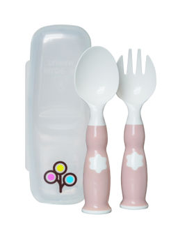 Zoli - Ergonomic Fork & Spoon With Travel Case- Multi-Color