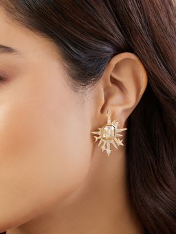 Isharya - Rose Gold Shikha's Disco Studs Earring In 18Kt Gold Plated