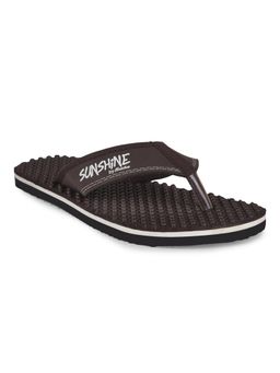 Bata - Mens Comfortable and Lightweight Daily Slip Ons Thong Slippers Flip Flops - Brown