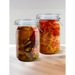 The Better Home - Transparent Glass Jars 1.5L, (Pack Of 2)
